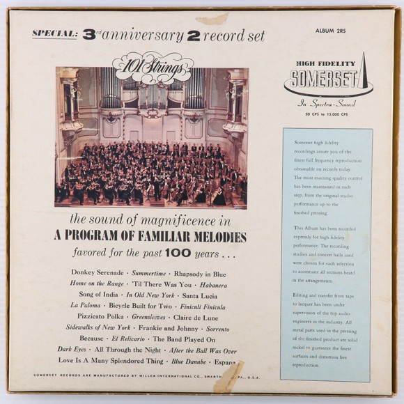 101 Strings – 101 Years of Familiar Songs America Loves LP 2-Record Box Set 2RS - Picture 2 of 16